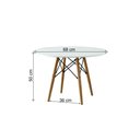 Ver imagem 3 de Conjunto De Mesa Eames Eiffel Madeira Infantil 68cm Redondo Branco 4 Cadeiras Azul