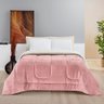 Edredom Queen Coberdrom Dupla Face Sherpa e Flannel Everest Manta 150:rosa Secreto - 1