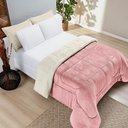 Ver imagem 2 de Edredom Queen Coberdrom Dupla Face Sherpa e Flannel Everest Manta 150:rosa Secreto