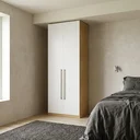 Ver imagem 1 de Guarda Roupa Modulado 2 Portas 100% MDF com 2 Cabideiros Infinity Savana/Branco Bege