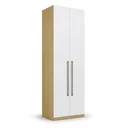 Ver imagem 2 de Guarda Roupa Modulado 2 Portas 100% MDF com 2 Cabideiros Infinity Savana/Branco Bege