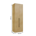 Ver imagem 3 de Guarda Roupa Modulado 2 Portas 100% MDF com 2 Cabideiros Infinity Savana Bege