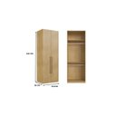 Ver imagem 6 de Guarda Roupa Modulado 2 Portas 100% MDF com 2 Cabideiros Infinity Savana Bege