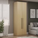 Ver imagem 5 de Guarda Roupa Modulado 2 Portas 100% MDF com 2 Cabideiros Infinity Savana Bege