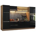 Ver imagem 3 de Armário de Cozinha Completa 320cm Rustic/Preto Lux Madesa 01