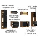 Ver imagem 5 de Armário de Cozinha Completa 320cm Rustic/Preto Lux Madesa 01