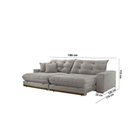 Ver imagem 3 de Sofá Duque Dois Módulos de 90cm B25cm Meu Sofá Online A230 Linho Cinza
