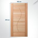 Ver imagem 2 de Folha de Porta Maciça em Eucalipto Acabamento Natural 210x102cm PM89 Evidence Cruzeiro Portas