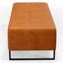 Ver imagem 6 de Puff Decorativo Sala de Estar Bali W01 Base Ferro 120x50 Cm Couríssimo Canela - Lyam Decor