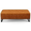 Ver imagem 3 de Puff Decorativo Sala de Estar Bali W01 Base Ferro 120x50 Cm Couríssimo Canela - Lyam Decor