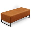 Ver imagem 2 de Puff Decorativo Sala de Estar Bali W01 Base Ferro 120x50 Cm Couríssimo Canela - Lyam Decor