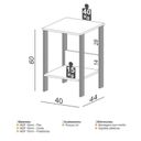 Ver imagem 6 de Conjunto 3 Peças com Escrivaninha em L 100% MDF, Gaveteiro 3 Gavetas e Mesa Auxiliar Industrial Freijó Preto Marrom