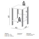Ver imagem 6 de Conjunto 3 Peças com Escrivaninha em L, Gaveteiro 3 Gavetas e Mesa Auxiliar Industrial Freijó Preto Marrom 100% MDF