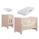 Ver imagem 1 de Berço Americano 4 em 1 Evolution Reller + 02 Colchões - Rosa