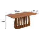 Ver imagem 6 de Mesa para Sala de Jantar 180cm Tampo de Mdf Pitanga Natuame Madeira Cinamomo