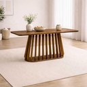 Ver imagem 2 de Mesa para Sala de Jantar 180cm Tampo de Mdf Pitanga Natuame Madeira Cinamomo