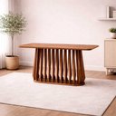 Ver imagem 3 de Mesa para Sala de Jantar 180cm Tampo de Mdf Pitanga Natuame Madeira Cinamomo