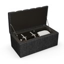 Ver imagem 3 de Calçadeira Recamier Baú Para Cama Box Solteiro Dália 100x50 Cm W01 Linho Chumbo - Lyam Decor