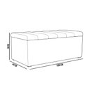 Ver imagem 5 de Calçadeira Recamier Baú Para Cama Box Solteiro Dália 100x50 Cm W01 Linho Chumbo - Lyam Decor