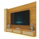 Ver imagem 2 de Estante Home para TV até 85 Polegadas LED Vidro Reflecta Rattan 100% MDF 217,6CMX255,2cm Luminare Native Marrom