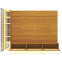Ver imagem 4 de Estante Home para TV até 85 Polegadas LED Vidro Reflecta Rattan 100% MDF 217,6CMX255,2cm Luminare Native Marrom
