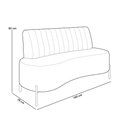 Ver imagem 5 de Sofá Chaise 2 Lugares Sala Living 160cm Pés Industrial Cayman K01 Linho Cinza - Lyam Decor