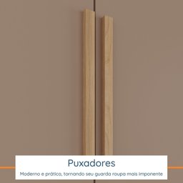 Guarda-roupa Infantil 200x136cm 3 Portas Oliver Yescasa - 9