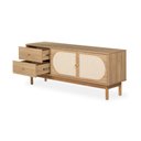 Ver imagem 3 de Rack Raj para TV 50 Polegadas 125cm 2 Portas 2 Gavetas Telinha Rattan Tauari  Casavee