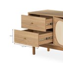 Ver imagem 6 de Rack Raj para TV 50 Polegadas 125cm 2 Portas 2 Gavetas Telinha Rattan Tauari  Casavee