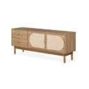 Ver imagem 7 de Rack Raj para TV 50 Polegadas 100% MDF 135cm 2 Portas 2 Gavetas Telinha Rattan Tauari Casavee