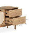 Ver imagem 5 de Rack Raj para TV 50 Polegadas 125cm 2 Portas 2 Gavetas Telinha Rattan Tauari  Casavee
