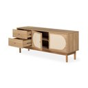 Ver imagem 4 de Rack Raj para TV 50 Polegadas 125cm 2 Portas 2 Gavetas Telinha Rattan Tauari  Casavee