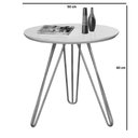 Ver imagem 3 de Mesa Lateral Jade Pé Preto Bisart Decor Vermelho
