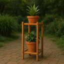 Ver imagem 1 de Jardineira Floreira 70,2 x 31,5 x 31,5 Provence Marrom/Stain Nogueira