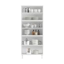Ver imagem 3 de Paneleiro Duplo de Aço 80cm Regina Multimóveis Glass CR6133 Branco/Preto