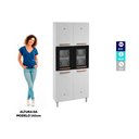 Ver imagem 2 de Paneleiro Duplo de Aço 80cm Regina Multimóveis Glass CR6133 Branco/Preto