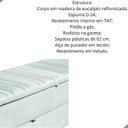 Ver imagem 2 de Calçadeira Baú Sapateira 140cm Ayla Veludo Tampo Reto