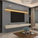 Ver imagem 1 de Home Ripado Para TV 85 Polegadas Com LED 230x217 Nobre Gelius Cinza/Off White