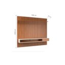 Ver imagem 3 de Painel Ripado para TV até 65 Polegadas MDF 160,9cmx220cm Prateleira Nicho e Gaveta Detroit