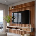 Ver imagem 1 de Painel para TV até 65 Polegadas Ripado com Prateleira Nicho e Gaveta Detroit