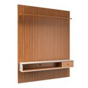 Ver imagem 4 de Painel para TV até 65 Polegadas Ripado com Prateleira Nicho e Gaveta Detroit