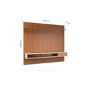 Ver imagem 3 de Painel Ripado para TV até 65 Polegadas MDF 160,9cmx220cm Prateleira Nicho e Gaveta Detroit