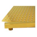 Ver imagem 6 de Ducha Chuveiro Slim Dourado Quadrado 20x20 Suporte Parede Area Externa Banheiro Piscina Banho