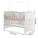 Ver imagem 3 de Quarto Infantil Berço Rodizio Sophia Amore 100% Mdf