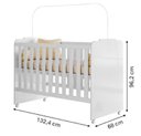 Ver imagem 3 de Quarto Infantil Berço Rodizio Sophia Amore 100% Mdf