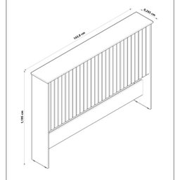 Cabeceira para Cama de Casal Ripado Detroit  - 4