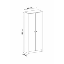 Kit Armário para Escritório Alto 2 Portas e Estante 4 Prateleiras Porta Basculante - 6
