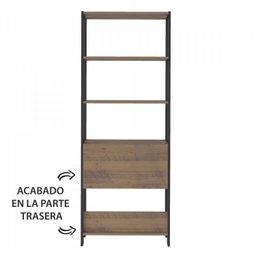 Kit Armário para Escritório Alto 2 Portas e Estante 4 Prateleiras Porta Basculante - 12