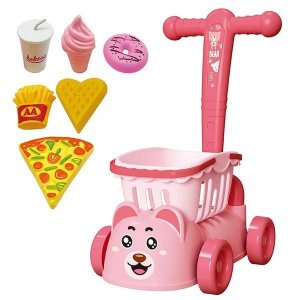 Andador Baby Rosa com Cestinha Art Brink