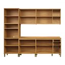 Ver imagem 3 de Armário de Cozinha Modulada com Balcão e Tampo 13 Portas 3 Gavetas Nice Fresado 100% Mdf Amêndoa/off